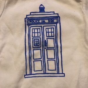 Carter's One Pieces - Hand Screen Printed Tardis Doctor Who Onesie Carter's One Pieces - Hand Screen Printed Tardis Doctor Who Onesie